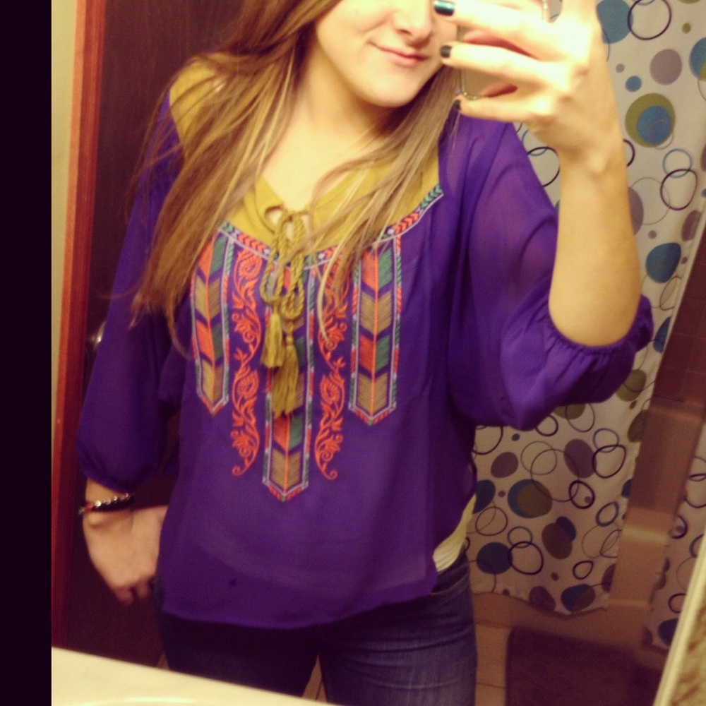 GREAT CONDITION! Boho Sheer Top